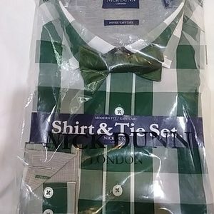 Man's dress shirt and bow tie